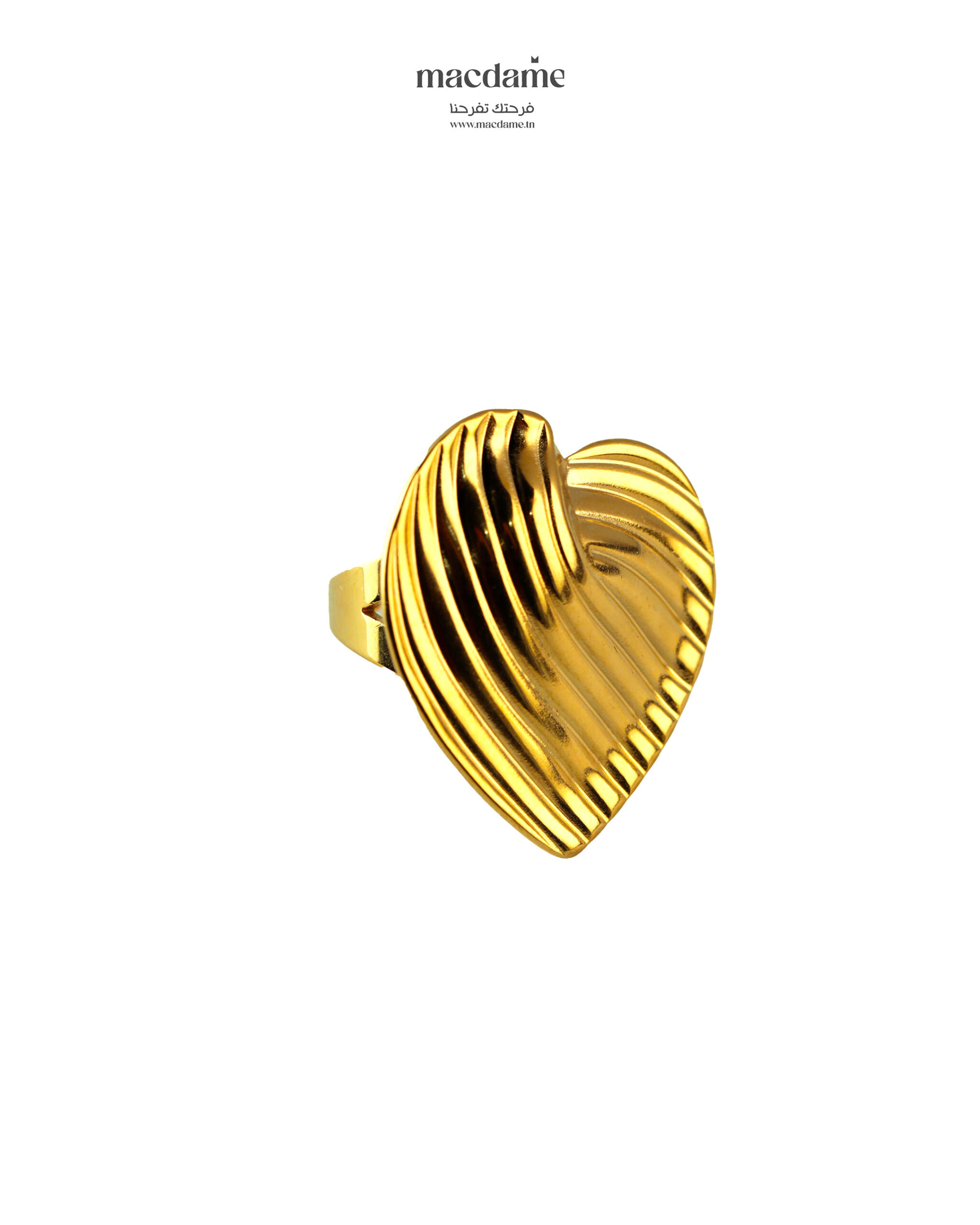 Bague Heart Ribbed – Image 5
