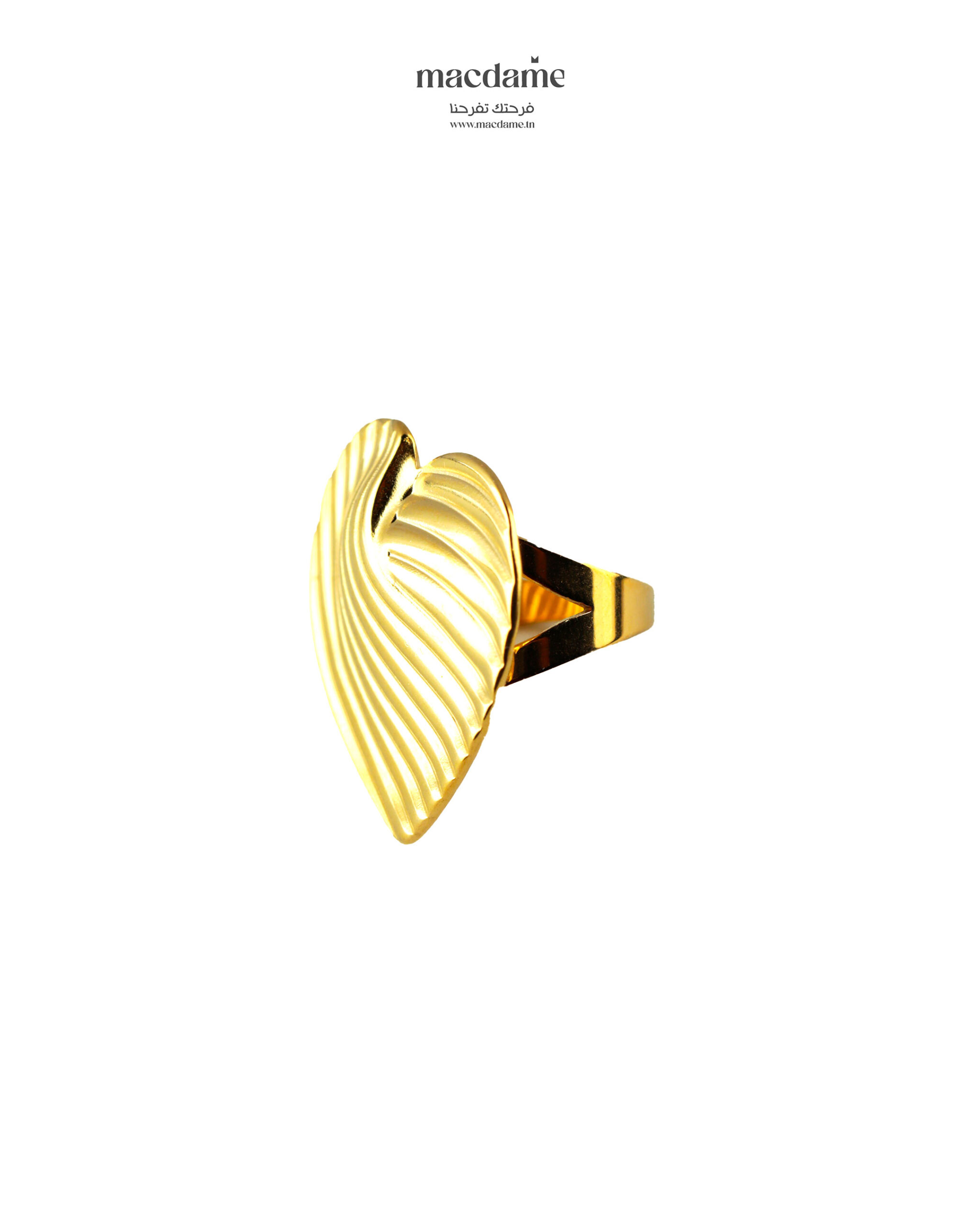 Bague Heart Ribbed – Image 3