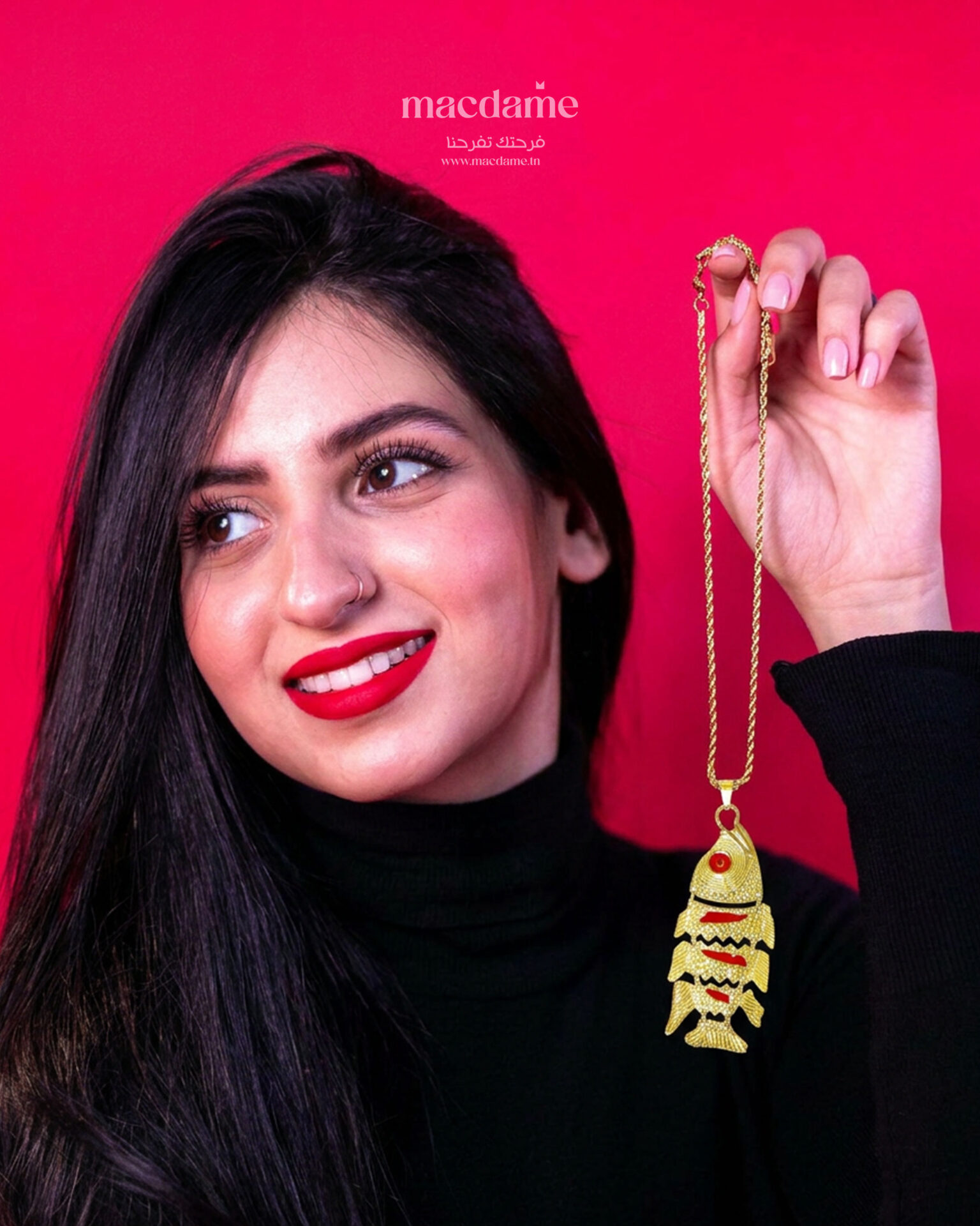 Collier Red Fish – Image 2